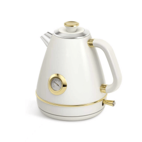 Retro-Themed Thermometer Display Electric Kettle with Instant Boiling Function 1850W SUS304 LED 2.0L Non-BPA Automatic Shut-off & Dry Cooking Pro