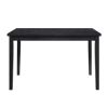 Black Finish Dining Table Casual Style Dining Room Wooden Furniture 1pc Modern Dinette