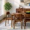 New Design Walnut Dining Chair (Set Of 2) - Mid Century Modern Solid Wood Dining Chairs in Rich Walnut Color 17.5"W x 17.7"D x 29.9"H for Living Room
