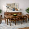 New Design Walnut Dining Chair (Set Of 2) - Mid Century Modern Solid Wood Dining Chairs in Rich Walnut Color 17.5"W x 17.7"D x 29.9"H for Living Room
