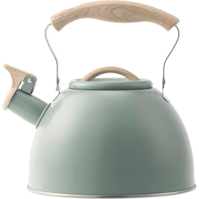 Black European-style kettle with gas stove whistle function. Boils water in 8-10 minutes with 0.35mm-thick body. 3.0L capacity compatible with in (PSHAB36A3LG: PSHAB36A3LG)