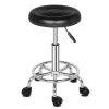Round Stool with Lines Rotation Bar Stool White
