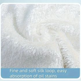 5pcs Of 10 Non-stick Rags, Kitchen Scouring Pads, Bamboo Fiber Brush Dishes, Household Cleaning Wipes, Bamboo Fiber Dishcloths (Quantity: 10 white strips)
